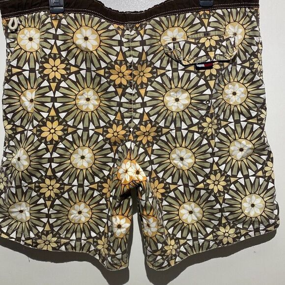 Tommy Hilfiger Men's Multicolor Floral Drawstring Mesh Lined Swim Trunk Large - Picture 5 of 12